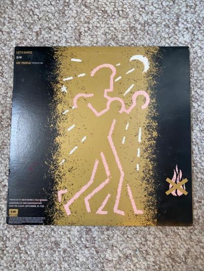 DAVID BOWIE LETS DANCE AUTOGRAPHED ALBUM COVER