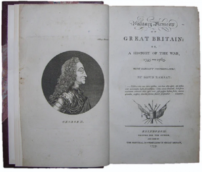 DAVID RAMSAY DAVID RAMSAY 1749 1815 MILITARY MEMOIRS OF GREAT BRITAIN