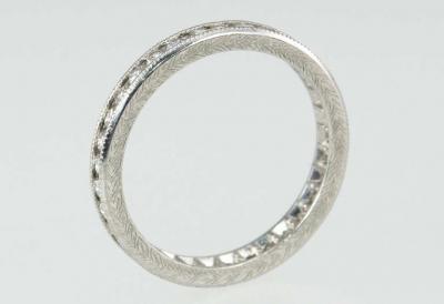 DIAMOND ETERNITY BAND WITH ENGRAVING