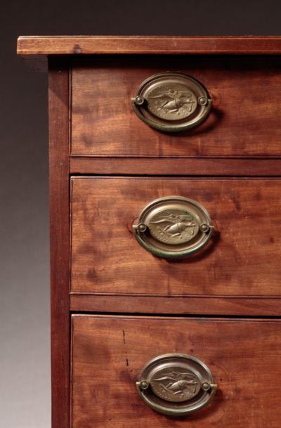 DIMINUTIVE BOWFRONT CHEST OF DRAWERS