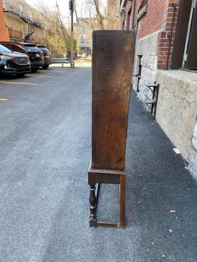 DIMINUTIVE ENGLISH 18TH CENTURY OAK CUPBOARD ON STAND