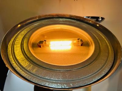 DRAMATIC ITALIAN POST MODERN PAIR OF PARCHMENT AND CHROME TORCHIERES