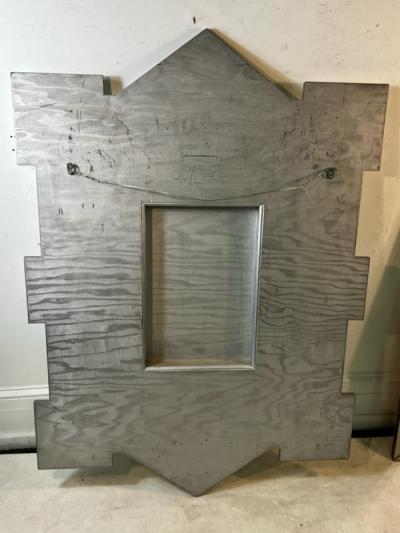 DRAMATIC MONUMENTAL MODERN FACETED MIRROR
