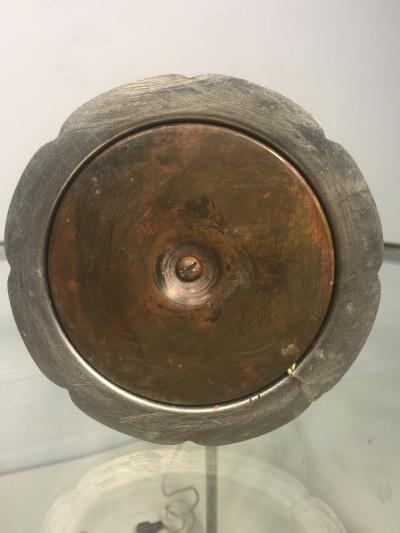 Dagobert Peche AUSTRIAN MODERNIST NICKELED BRONZE FLOWER WITH LEAVES AND TENDRILS LAMPS