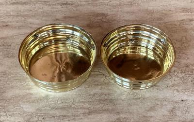 Dagobert Peche Pair of Wiener Werkstatte Brass Bowls by Dagobert Peche