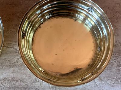 Dagobert Peche Pair of Wiener Werkstatte Brass Bowls by Dagobert Peche