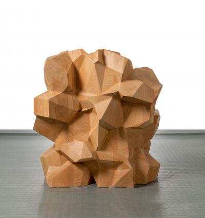 Dagoberto Rodriguez Mineral Faceted Sculptural Chair in Wood by Dagoberto Rodriguez