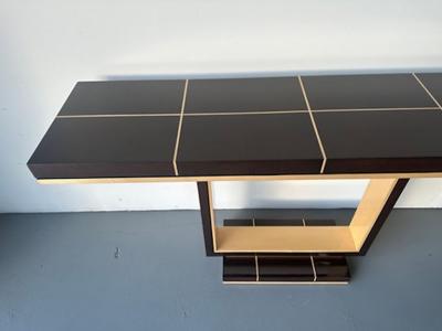Dakota Jackson American Modern Dark Mahogany and Birch Console Table Dakota Jackson