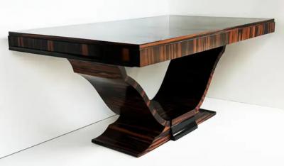 Dakota Jackson Dakota Jackson Macassar Ebony Dining Table Art Deco Style Newly Refinished
