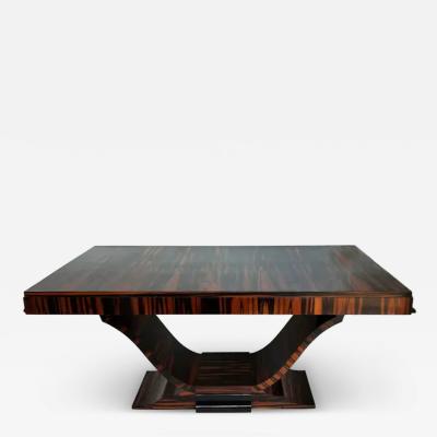 Dakota Jackson Dakota Jackson Macassar Ebony Dining Table Art Deco Style Newly Refinished