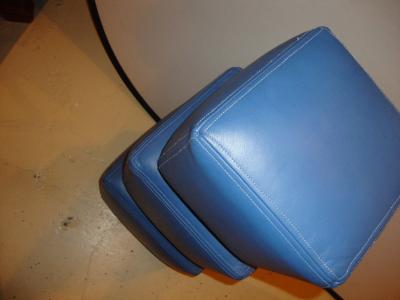 Dakota Jackson Group of Three Leather Cubes Seats