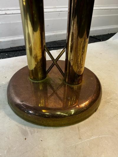Dakota Jackson POST MODERN BRASS AND BLACK MARBLE TABLES