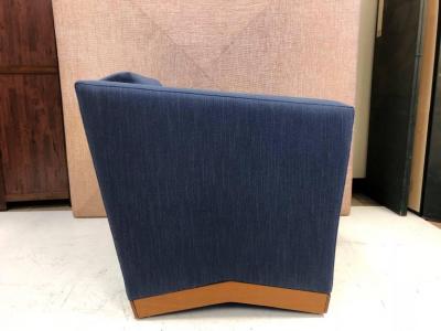 Dakota Jackson Pair of Dakota Jackson Lounge Chairs with Matching Ottoman