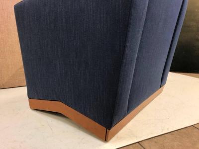 Dakota Jackson Pair of Dakota Jackson Lounge Chairs with Matching Ottoman