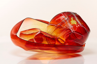 Dale Chihuly Garnet Flame Basket Set 2018