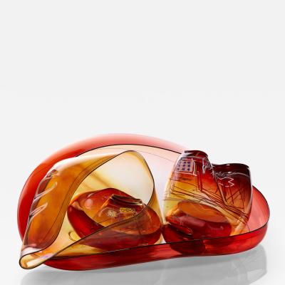 Dale Chihuly Garnet Flame Basket Set 2018