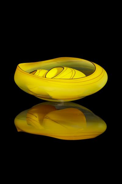 Dale Chihuly Saturn Yellow Basket Studio Edition