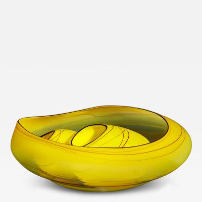 Dale Chihuly Saturn Yellow Basket Studio Edition