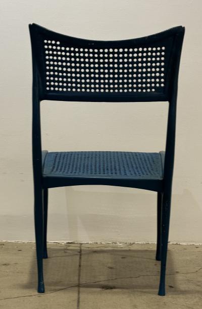 Dan Johnson 4 Painted Gazelle 10B chairs Glass Top Table in cast aluminum by Dan Johnson