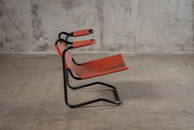 Dan Johnson DAN JOHNSON LEATHER SLING CHAIR