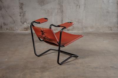 Dan Johnson DAN JOHNSON LEATHER SLING CHAIR