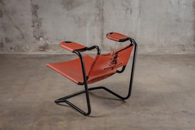 Dan Johnson DAN JOHNSON LEATHER SLING CHAIR