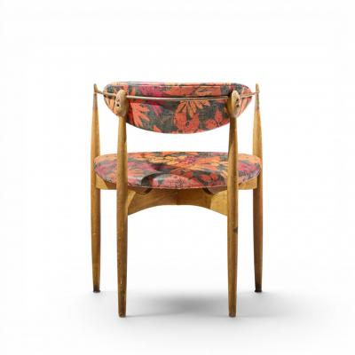 Dan Johnson Dan Johnson for Selig Viscount Mid Century Brass and Walnut Chair