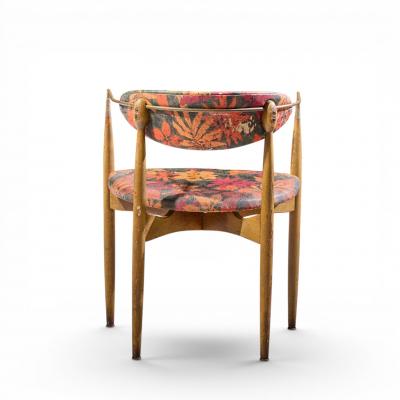 Dan Johnson Dan Johnson for Selig Viscount Mid Century Brass and Walnut Chair Pair