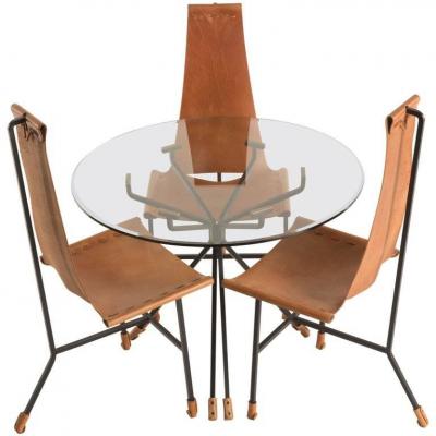 Dan Wenger Set of Ten Dan Wenger Tripod Dining Chairs