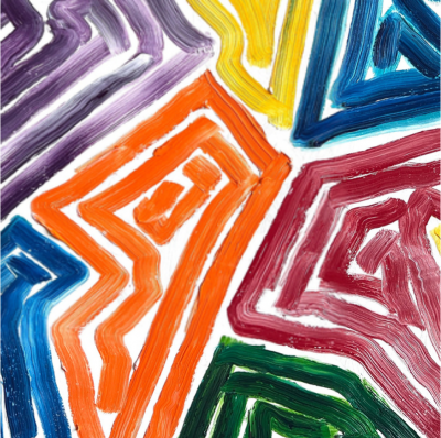 Dana Gordon 12 Shapes Abstract painting 2024