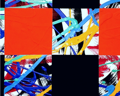 Dana Gordon On and Off the Grid 3 Abstract painting 2019