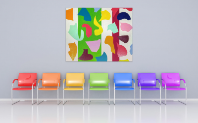 Dana Gordon Shapely Controversy Abstract painting 2014