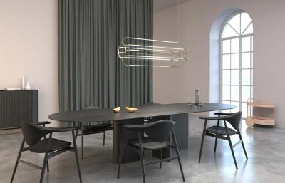Daniel Becker Large Daniel Becker Charlotte Brass Sculptural Chandelier