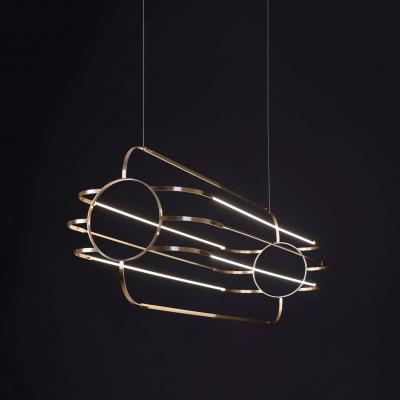 Daniel Becker Large Daniel Becker Charlotte Brass Sculptural Chandelier