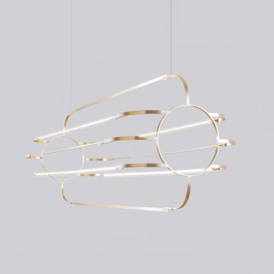 Daniel Becker Large Daniel Becker Charlotte Brass Sculptural Chandelier