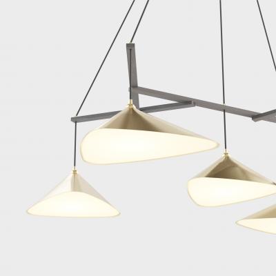 Daniel Becker Large Daniel Becker Emily 5 Chandelier in Brass