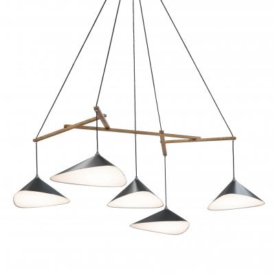 Daniel Becker Large Daniel Becker Emily 5 Chandelier in Brass