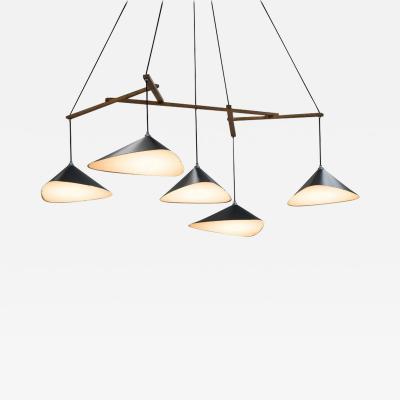 Daniel Becker Large Daniel Becker Emily 5 Chandelier in Matte Black