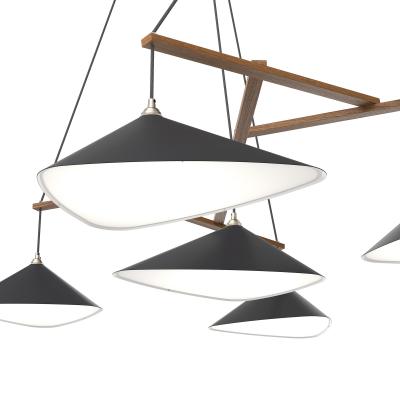 Daniel Becker Monumental Daniel Becker Emily 13 Chandelier in Matte Anthracite Oak Frame