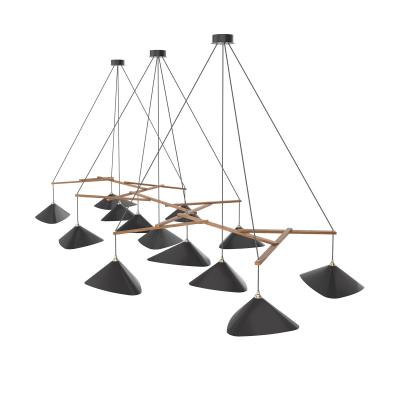 Daniel Becker Monumental Daniel Becker Emily 13 Chandelier in Matte Anthracite Oak Frame