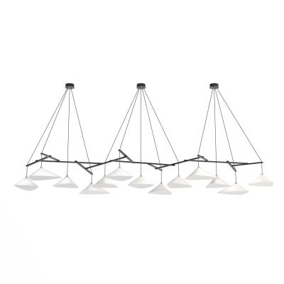 Daniel Becker Monumental Daniel Becker Emily 13 Chandelier in Matte Anthracite Oak Frame