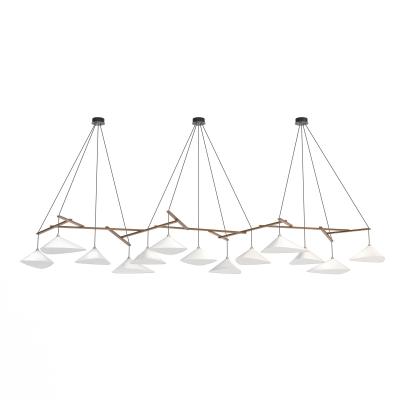 Daniel Becker Monumental Daniel Becker Emily 13 Chandelier in Matte Anthracite Oak Frame
