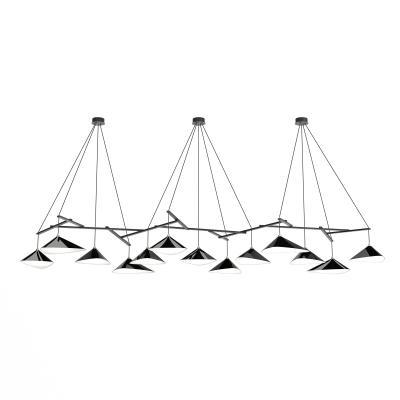 Daniel Becker Monumental Daniel Becker Emily 13 Chandelier in Matte Anthracite Oak Frame
