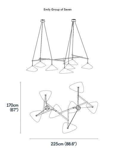 Daniel Becker Monumental Daniel Becker Emily 7 Chandelier in Brass