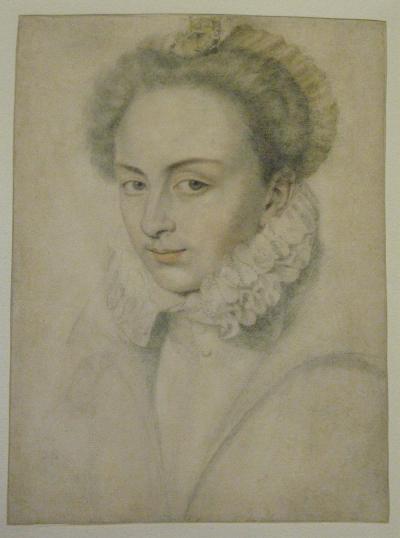 Daniel Dumonstier A Portrait of a Young Woman in a Ruffled Collar