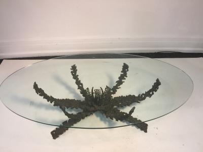 Daniel Gluck Brutalist Bronze Sculptural Coffee Table by Daniel Gluck