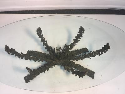 Daniel Gluck Brutalist Bronze Sculptural Coffee Table by Daniel Gluck