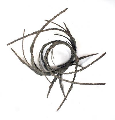 Daniel Gluck Cast and Welded Sculptural Bronze Round Swirl Coffee Table by Daniel Gluck