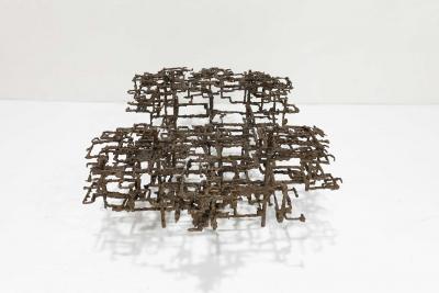 Daniel Gluck Daniel Gluck Sculptural Coffee Table in Bronze 1970s