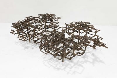 Daniel Gluck Daniel Gluck Sculptural Coffee Table in Bronze 1970s